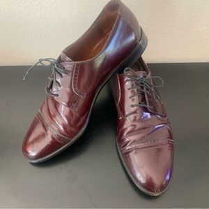 Bruno Magli Valerio Dress Shoes Men's Size 10.5M All Leather Lace Up Burgundy